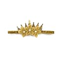 Knotty Ribbons Shimmery Crown & Flower Elasticated Headband - Golden