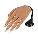 KnowU Silicone Hand for Nail Practice,Nail Tech Hand with Stand, Flesh Tone