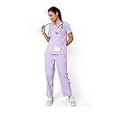 Knya Scrub Suit for Women | 10 Pocket | V Neck Top &amp; Bottom Set | Short Sleeves | Lightweight &amp; Breathable | Hospital Clinic &amp; OT Wear | Medical Uniform | Scrubs for Female Doctors Nurses &amp; Dentists