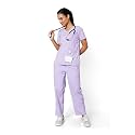 Knya Scrub Suit for Women | 10 Pocket | V Neck Top & Bottom Set | Short Sleeves | Lightweight & Breathable | Hospital Clinic & OT Wear | Medical Uniform | Scrubs for Female Doctors Nurses & Dentists