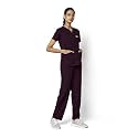 KNYA Scrub Suit for Women | 10 Pocket | V Neck Top &amp; Bottom Set | Short Sleeves | Lightweight &amp; Breathable | Hospital Clinic &amp; OT Wear | Medical Uniform | Scrubs for Female Doctors Nurses &amp; Dentists