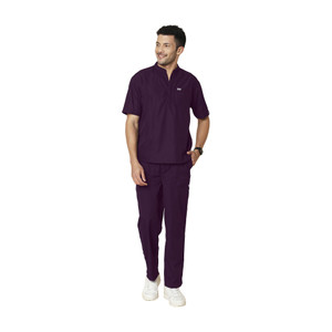 Knya med Classic Mens Mandarin Collar Scrubs