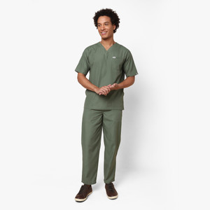 knya mens scrubsuits  5 pocket  v neck  for doctors pant shirt hospital scrub