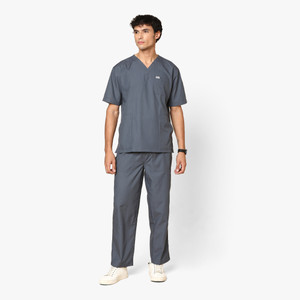 knya mens scrubsuits  5 pocket  v neck  for doctors pant shirt hospital scrub