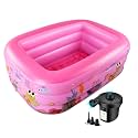 5ft Inflatable Swimming Pool for Kids &amp; Family | Durable PVC Construction, Easy Setup | Ideal for Small Spaces | 150 * 105 * 55 CM / 59" X 41.33" X 21.65" Inch with Air-Pump(Pink, 1 PCs.)