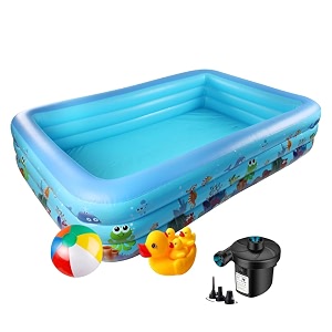 87ft inflatable swimming pool duck family amp inflatable beachball for kids amp family durable pvc easy setup  262  175  60 cm  1031534 x 688934 x 23634 1 pcs 87 ft