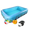 8.7ft Inflatable Swimming Pool, Duck Family & Inflatable Beachball for Kids & Family, Durable PVC, Easy Setup | (262 * 175 * 60 Cm / 103.15" X 68.89" X 23.6") (1 Pcs., 8.7 ft.)