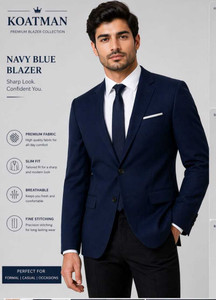 KOAT MAN Solid Single Breasted Casual Formal