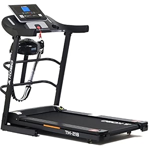 kobo 2hp dc motorised treadmill for home use with bluetooth connectivity app multi function massager free installation assistance black