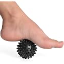 Kobo 7 cm Health And Yoga Spongy Reflex for Stress Relieving |Spikes Makes Sensory Stimulation/Complete Body Massage Ball (Black)