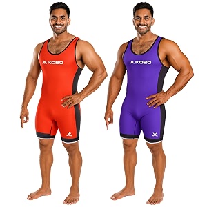 kobo mens wrestling singlets standard singlet for men amp women wrestling uniform nylon elastane irritation free flat lock seam gel grip on bottom hole 240 gsm