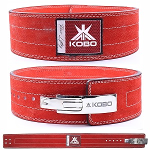 kobo 10mm lever belt weight lifting gym fitness natural genuine leather 4 wide back support 9 adjustable holes powerlifting bodybuilding deadlift squat workout strength training men women