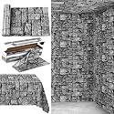 Kochorie 100 Ft x 54 Inch Stone Wall Tablecloth Roll with Cutter Box