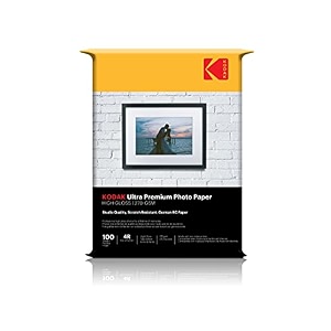 kodak 270 gsm 4r 4x6 glossy photo paper waterproof pack of 100 sheets compatible with all inkjet printers