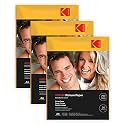 KODAK 210 GSM A4 (210x297mm) 60 Sheets High Glossy Cast Coated Water Resistant Instant Dry Photo Paper For All Inkjet Printers (Pack of 3)