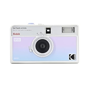 kodak ektar h35n half frame film camera 35mm reusable focus-free bulb function built-in star filter coated improved lens film amp aaa battery are not included bt21 edition single