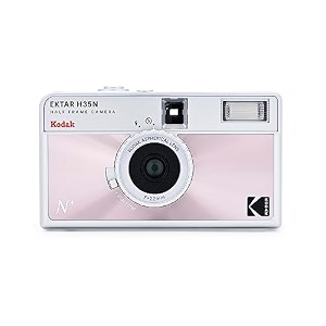 kodak ektar h35n half frame film camera 35mm reusable focus-free bulb function star filter coated lensfilm amp battery not includedglazed pink