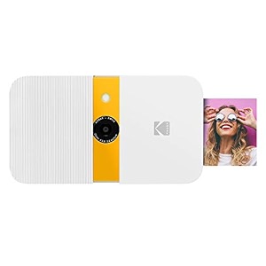 kodak smile instant print digital camera - slide-open 10mp camera w2x3 zink paper screen fixed focus auto flash amp photo editing - whiteyellow