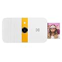 KODAK Smile Instant Print Digital Camera - Slide-Open 10MP Camera w/2x3 Zink Paper, Screen, Fixed Focus, Auto Flash & Photo Editing - White/Yellow