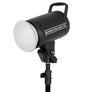 kodak v125 video light without reflector diffuseradjustable color temp 3200k-5600k high brightnessflexible light weightcri 96 with lamp cover ideal for shooting amp photography remote control