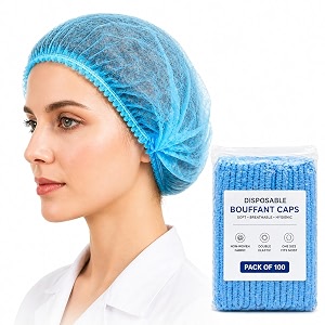 kodenipr club disposable nonwoven bouffant caps hair net cap fo salon spa catering dust-free workspacepack of 1000 blue