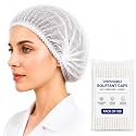Kodenipr Club Disposable Nonwoven Bouffant Caps, Hair Net, Cap Fo Salon, Spa, Catering, Dust-free Workspace ((Pack of 1000), White)