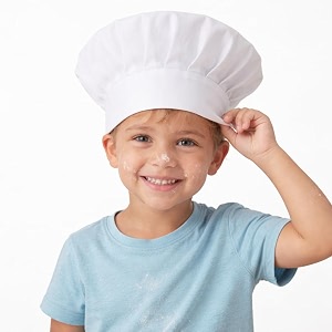 kodenipr club kid series chef cap 5-10 years white