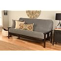 Kodiak Furniture Monterey Futon Set, No Drawers, with Espresso Base and Marmont Thunder Mattress