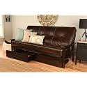 Kodiak Furniture Monterey Futon Set, No Drawers, with Espresso Base and Oregon Trail Java Mattress