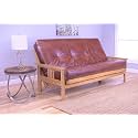 Kodiak Furniture Monterey Futon Set, No Drawers, with Butternut Base and Oregon Trail Saddle Mattress