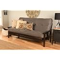Kodiak Furniture Monterey Futon Set, No Drawers, with Espresso Base and Suede Grey Mattress