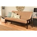 Kodiak Furniture Monterey Futon Set, No Drawers, with Espresso Base and Suede Peat Mattress