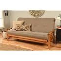 Kodiak Furniture Monterey Futon Set, No Drawers, with Butternut Base and Linen Stone Mattress