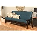 Kodiak Furniture Monterey Futon Set, No Drawers, with Espresso Base and Suede Navy Mattress