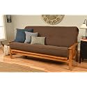 Kodiak Furniture Monterey Futon Set, No Drawers, with Butternut Base and Linen Cocoa Mattress