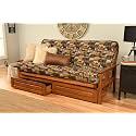 Kodiak Furniture Monterey Futon Set with Storage Drawers, with Barbados Base and Peter's Cabin Mattress