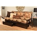 Kodiak Furniture Monterey Futon Set with Storage Drawers, with Espresso Base and Canadian Mattress