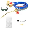 Brazing Torch Kit for MAPP Gas &amp; Propane, Brass &amp; Stainless Steel Cutting Torch Kit with Metal Case, Welding Torch Set for Soldering, Jewelry, HVAC, Glass Blowing