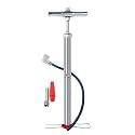 Koel Heavy Steel Cycle Air Pump with Needle & Dual Valve | Ergonomic Grip with Sturdy Base for Bicycle, Football, Balloon, Ball, Basketball, Handball, Inflatable Furniture (Silver)