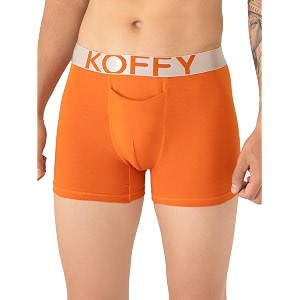 KOFFY Mens Malleable Cotton Lycra Long Trunk