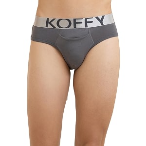 KOFFY Mens Premium Cotton Lycra Brief with