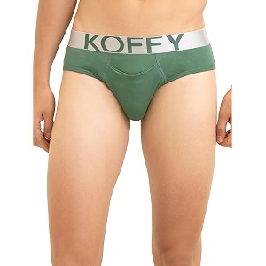 KOFFY Mens Premium Cotton Lycra Brief with