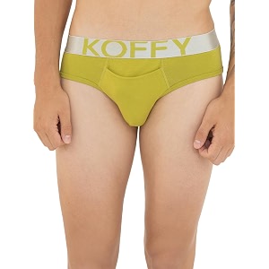 KOFFY Mens Premium Cotton Lycra Brief with