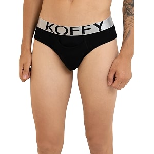 KOFFY Mens Premium Cotton Lycra Brief with