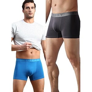 KOFFY Mens Stretchable Cotton Lycra Long Trunk