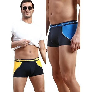 KOFFY Pliable Cotton Modal Colorblocked Mini Trunk