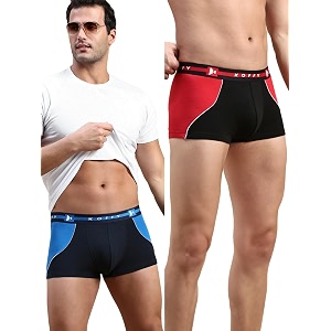 KOFFY Pliable Cotton Modal Colorblocked Mini Trunk