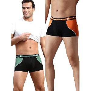 KOFFY Pliable Cotton Modal Colorblocked Mini Trunk