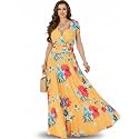 KOH KOH Womens Long Modest Floor Length Flowing Summer Print Maxi Dress