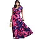 KOH KOH Womens Long Modest Floor Length Flowing Summer Print Maxi Dress
